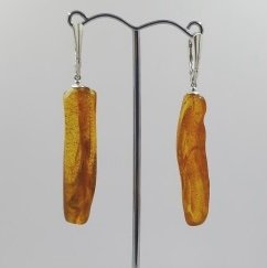 Gintariniai auskarai „Varvekliai”