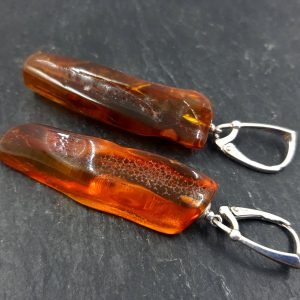 Gintariniai auskarai ” Varveklis”