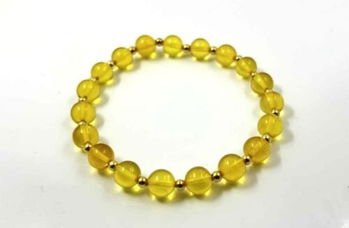 Amber balls bracele "Yellow balls"