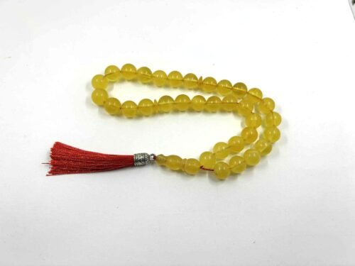 Musulmoniškas rožančius pagamintas iš natūralaus Baltijos gintaro, 33 vnt