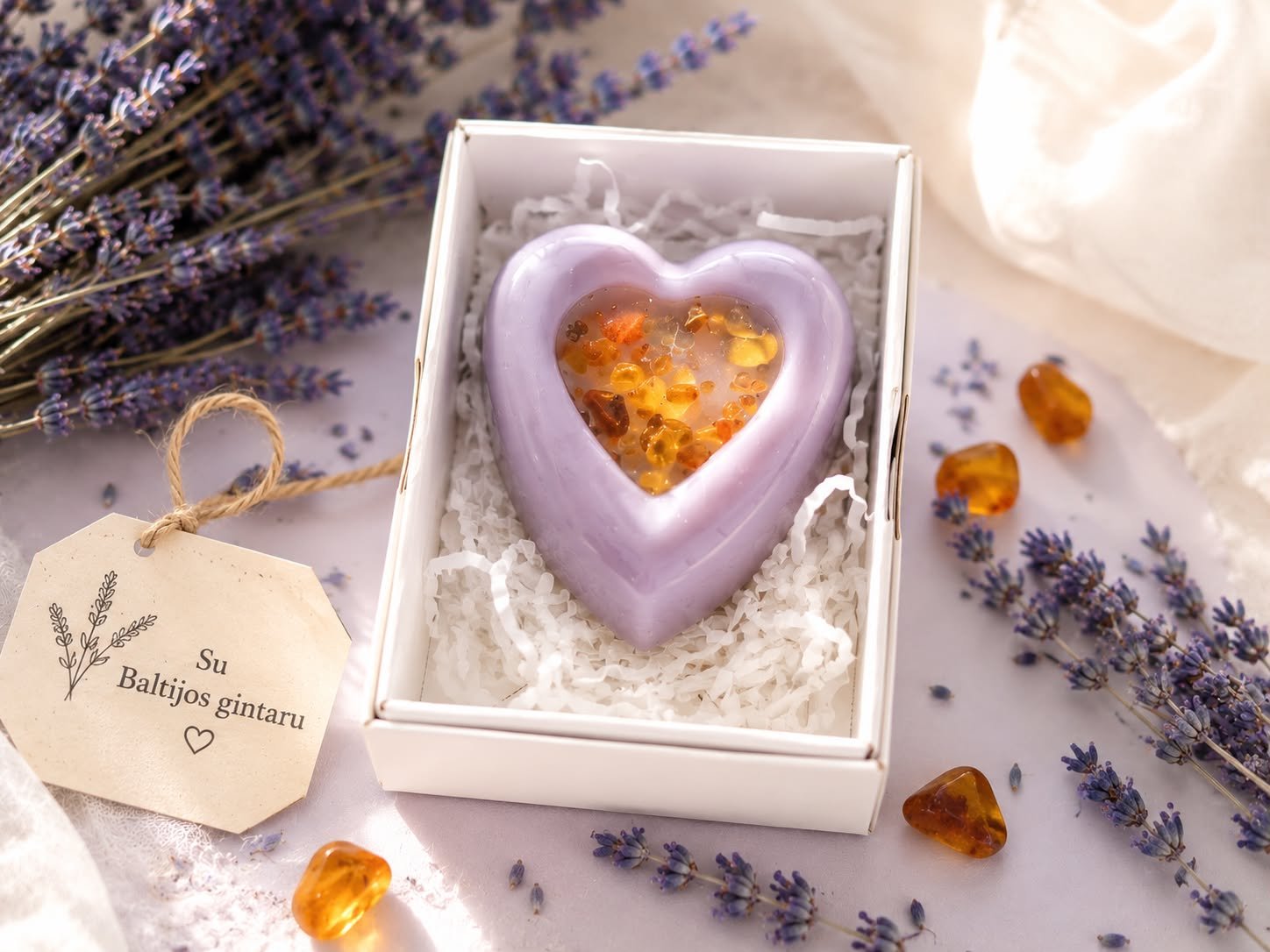 Amber soap “Heart” (Kopija)