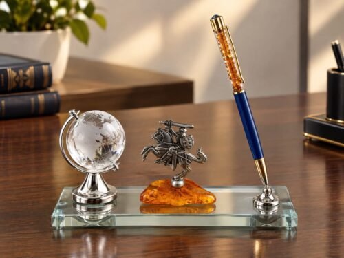 Business souvenir featuring the Lithuanian state coat of arms "Vytis"